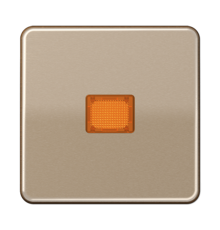 Клавиша с оранжевым окошком для выключателя с подсветкой; золотая бронза  CD590KOGB  Jung