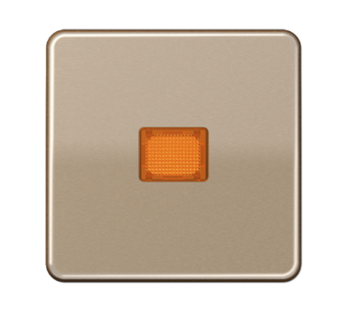 Клавиша с оранжевым окошком для выключателя с подсветкой; золотая бронза  CD590KOGB  Jung