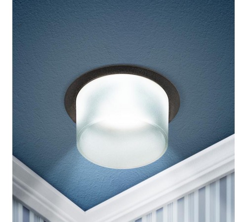 Светильник встраиваемый декоративный DK106 BK MR16 GU5.3 черный  Б0058428  ЭРА