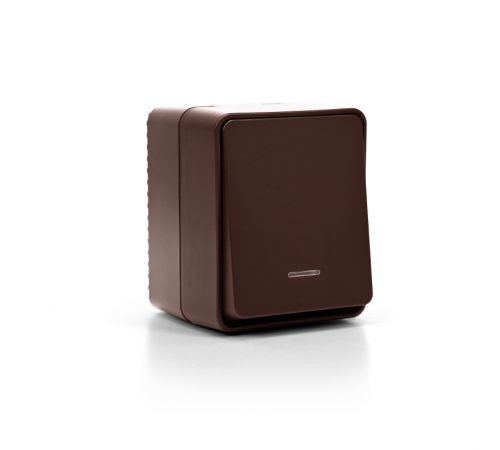 AtlasDesign Profi54 Коричневый О/У Выключатель 1-клавишный с подсветкой 10 АХ  ATN546013  SE