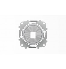 Накладка для 1-го суппорта/разъёма типа 2017... или 2018..., со стальным суппортом, серия SKY Moon, кольцо хром2CLA861810A1401 ABB