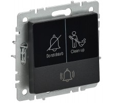 BRITE Кнопка звонка с инд. отел. 10А ВС10-1-9-БрЧ черн.  BR-V14-2-10-K02  IEK