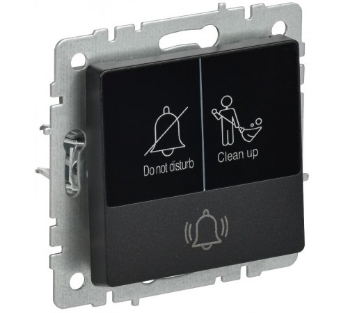 BRITE Кнопка звонка с инд. отел. 10А ВС10-1-9-БрЧ черн.  BR-V14-2-10-K02  IEK