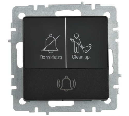 BRITE Кнопка звонка с инд. отел. 10А ВС10-1-9-БрЧ черн.  BR-V14-2-10-K02  IEK