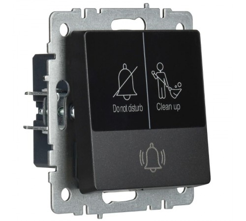 BRITE Кнопка звонка с инд. отел. 10А ВС10-1-9-БрЧ черн.  BR-V14-2-10-K02  IEK