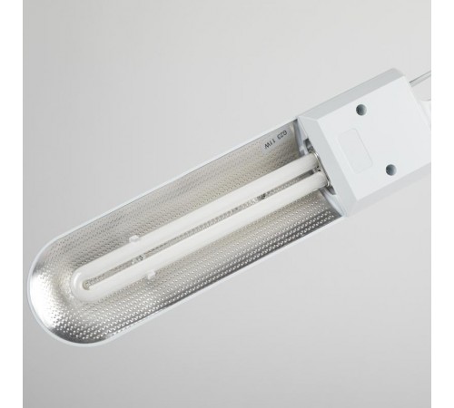 Светильник настольный на основании/струбцина NL-202 11Вт ЛЛ G23 белый с лампой  C0041460  ЭРА