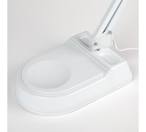 Светильник настольный на основании/струбцина NL-202 11Вт ЛЛ G23 белый с лампой  C0041460  ЭРА