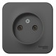 Blanca Антрацит О/У Розетка без заземления без шторок, 16А, 250В  BLNRA000106  SE