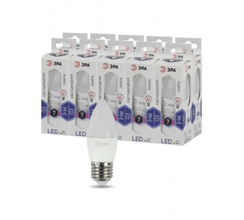 Лампа светодиодная LED 7Вт Е27 6000К smd B35-7W-860-E27  Б0031413  ЭРА