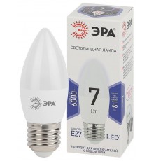 Лампа светодиодная LED 7Вт Е27 6000К smd B35-7W-860-E27  Б0031413  ЭРА
