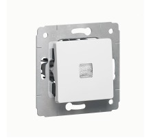 Cariva Белый Переключатель 1-клавишный с подсветкой  773626  Legrand