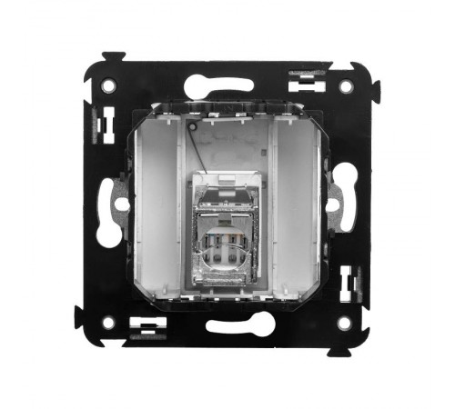 Компьютерная розетка RJ-45 в стену, кат.6 одинарная экранированная,"Avanti","Закаленная сталь"  4404393  DKC