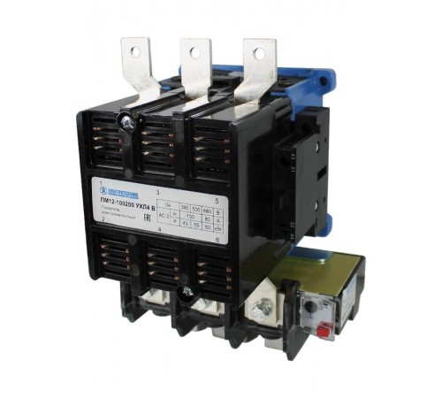 ПМ12-100200 УХЛ4 В, 220В/50Гц, 2з+2р, 100А, нереверсивный, с реле РТТ-325 85- 115А, IP00, пускатель электромагнитный (ЭТ)  ET504290  Электротехник
