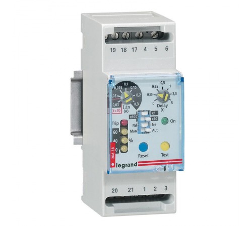 Дифференциальное реле - монтаж на DIN рейку - 2 модуля  026088  Legrand