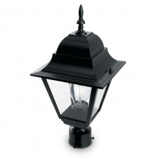 Светильник садово-парковый 4203 100W 230V E27 185*185*370мм черный ДИАМЕТР ОСНОВАНИЯ 45 мм  11028  FERON