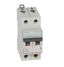Выключатель автоматический двухполюсный DX3 10000 16А C 16кА  409202  Legrand