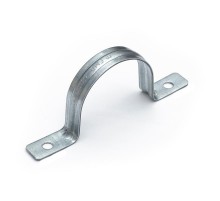 Скоба металлическая двухлапковая усиленная противопожарная СМДУ d48-50 мм отв. d 6,5 мм (50 шт/уп) Промрукав  PR13.02442  Промрукав