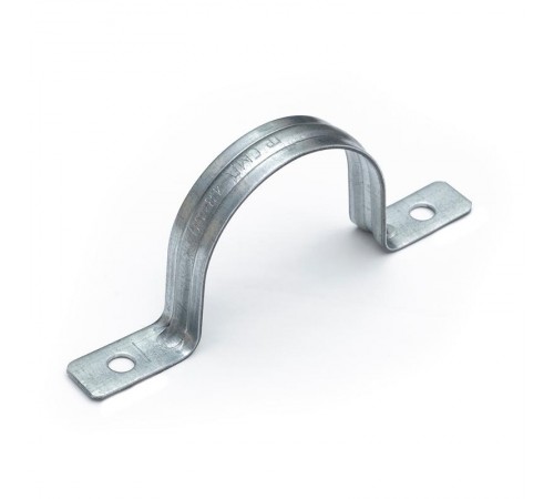 Скоба металлическая двухлапковая усиленная противопожарная СМДУ d48-50 мм отв. d 6,5 мм (50 шт/уп) Промрукав  PR13.02442  Промрукав