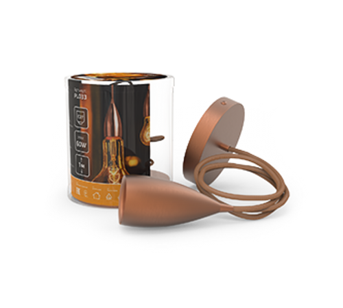 Светильник подвесной шнур под лампу Decor PL033 медный E27, 1 м, 1/40  PL033  Gauss