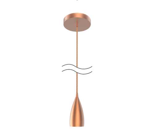 Светильник подвесной шнур под лампу Decor PL033 медный E27, 1 м, 1/40  PL033  Gauss