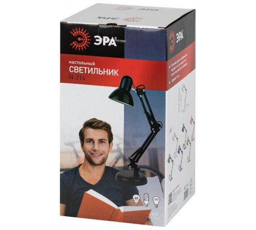 Настольный светильник N-214-E27-40W-GR зеленый  Б0052764  ЭРА