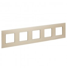 SKANDY Рамка 5-местная SK-F35Sh металл шампань   SK-M52-M-K37  IEK