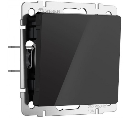 W1110048/ Электроустановочные изделия - Выключатель одноклавишный (черный акрил)  a064024  Werkel