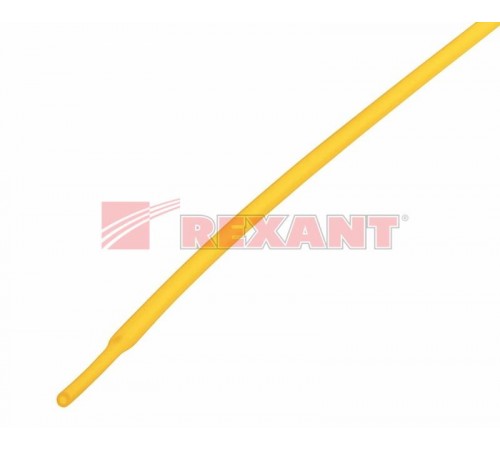 Термоусадочная трубка 1,0/0,5 мм, желтая, упаковка 50 шт. по 1 м  20-1002  REXANT