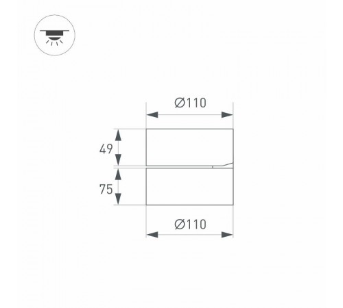 Светильник SP-RONDO-FLAP-R110-25W Day4000 (WH, 110 deg)  028160  Arlight