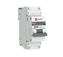 Выключатель автоматический однополюсный ВА 47-100 10А D 10кА PROxima  mcb47100-1-10D-pro  EKF