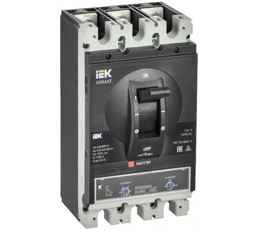 ARMAT Авт. выкл. лит. корпус 3P I 100кА 630А ТМ рег.  AR-MCCB-3I-100-0630A-ATUC  IEK