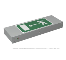 Световой указатель аварийного освещения светодиодный BS-POLET-61-D1-INEXI2 7,6Вт 1ч универсальный/непостоянный накладной IP20  a16851  Белый свет