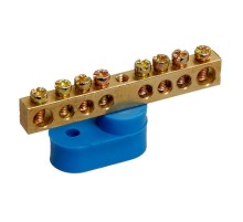 Шина PE "земля" на одном угловом изоляторе ШНИ-6х9-10-У1-Ж  YNN10-69-10C1-K05  IEK