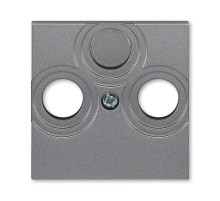 ABB Levit Сталь / дымчатый чёрный Накладка для розеток TV-R / TV-R-SAT Сталь  5011H-A00300 69  2CHH080300A4069  ABB