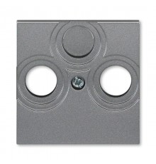 ABB Levit Сталь / дымчатый чёрный Накладка для розеток TV-R / TV-R-SAT Сталь  5011H-A00300 69  2CHH080300A4069  ABB