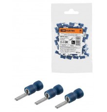Наконечник штыревой плоский изолированный НШПИ 1,5-2,5 синий (50 шт.)   SQ0545-0005  TDM