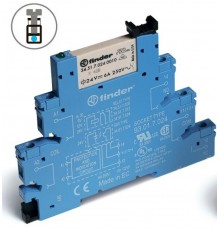 Интерфейсный модуль, электромеханическое реле; 1CO 6A; контакты AgNi+Au; питание 125В AC/DC; категория защиты IP20  385101255060  Finder