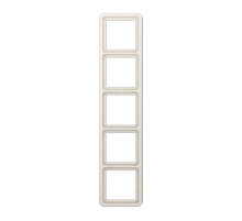 Рамка для вертикальной и горизонтальной установки ударопрочная, 5-кратная; слоновая кость  CD585WUW  Jung