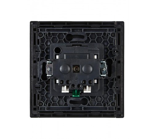 FORTE&PIANO Розетка с заземлением со шторками безвинтовое крепление 16А FP113 черный  FP-R14-16-1-K02  IEK
