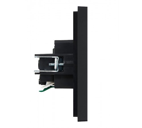 FORTE&PIANO Розетка с заземлением со шторками безвинтовое крепление 16А FP113 черный  FP-R14-16-1-K02  IEK