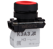 Кнопка КМЕ4522м-красный-2но+2нз-цилиндр-IP54  293182  КЭАЗ 