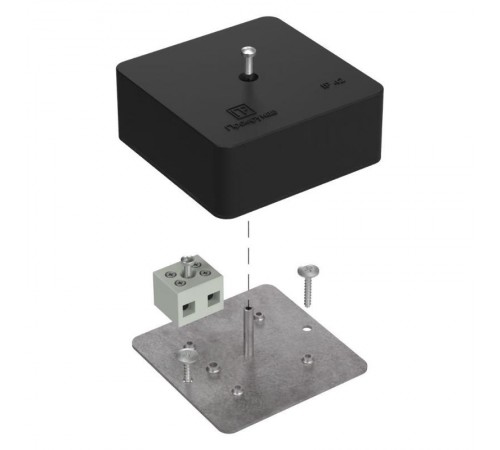 Коробка огнестойкая для кабель-канала 40-0450-FR6.0-2 Е15-Е120 RAL9005 75х75х30 (87 шт/кор) черная  40-0450-9005-FR6.0-2  Промрукав