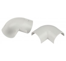 Поворот  T-90-KK-30-13-FW на 90 градусов для полукруглого кабель-канала белый 30х13мм 2шт/комплект  Б0064933  ЭРА