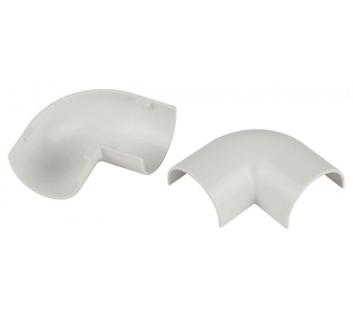 Поворот  T-90-KK-30-13-FW на 90 градусов для полукруглого кабель-канала белый 30х13мм 2шт/комплект  Б0064933  ЭРА