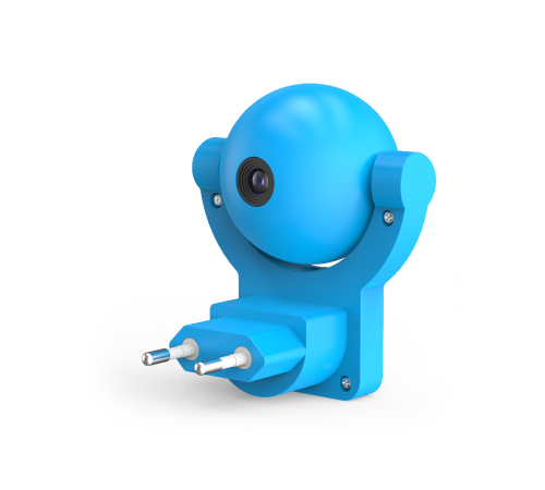 Светильник розеточный с фиксированной проекцией и датчиком освещения, 0,5W, синий 1/100  DIY0033  Gauss