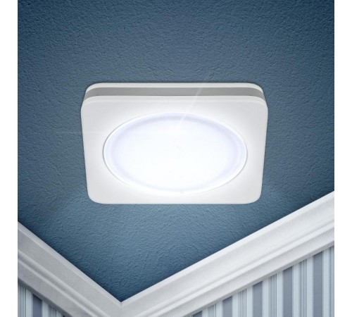 Светильник точечный встраиваемый светодиодный LED KL 13 7Вт 4000К белый квадрат  Б0028276  ЭРА