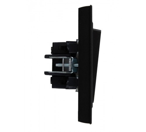 BRITE Выключатель 2-клавишный 10А в сборе ВСР10-2-0-БрЧ черный  BR-V20-0-10-K02-F  IEK