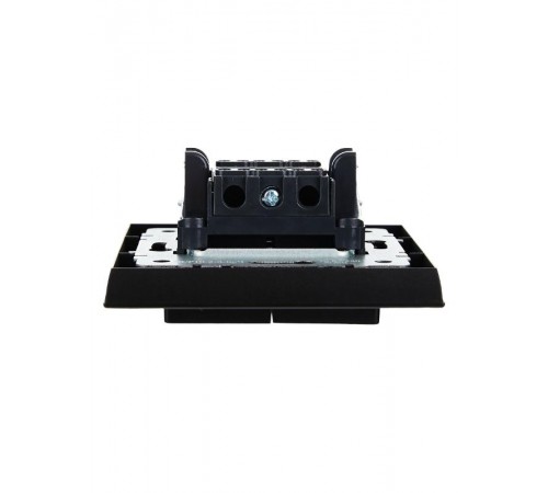 BRITE Выключатель 2-клавишный 10А в сборе ВСР10-2-0-БрЧ черный  BR-V20-0-10-K02-F  IEK