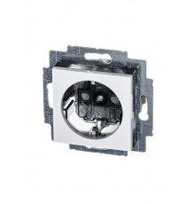 ABB Levit Белый / дымчатый чёрный Розетка с з/к со шторками 16А  5520H-A03457 62W  2CHH203457A6062  ABB