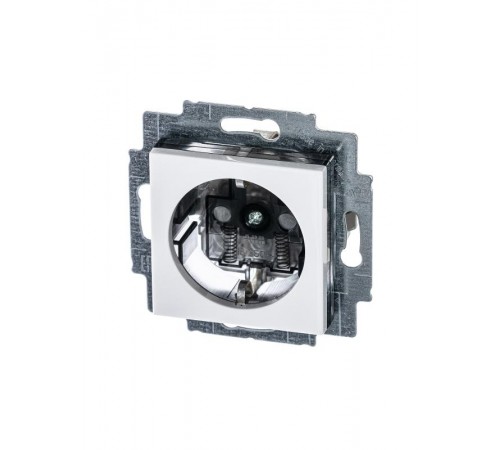 ABB Levit Белый / дымчатый чёрный Розетка с з/к со шторками 16А  5520H-A03457 62W  2CHH203457A6062  ABB